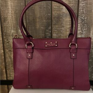 Kate Spade Berkshire Road Teegan Red Plum Tote